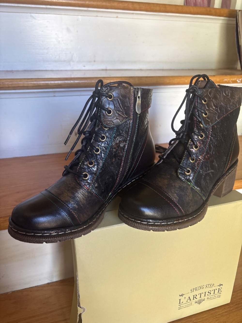 L’Artiste Ankle Leather Boot Size 38 - Picture 4 of 6
